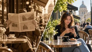 Stratégie digitale : de la lecture du journal hier aux réseaux sociaux sur smartphone aujourd’hui